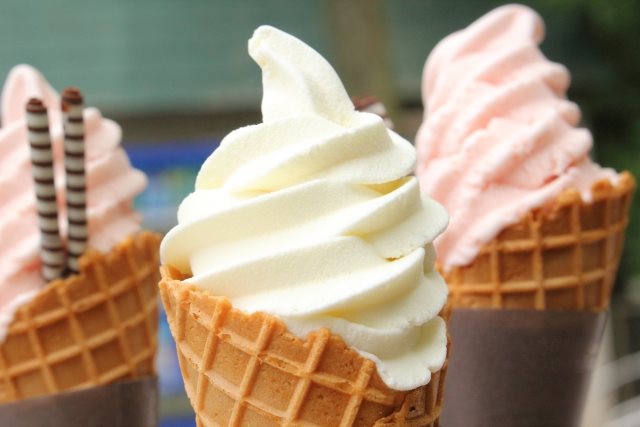 人気のアイスやソフトクリーム